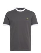 Ringer T-Shirt Tops T-Kortærmet Skjorte Black Lyle & Scott