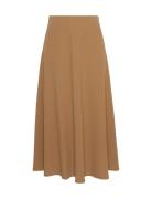 Mschcidra Hw Skirt Skirts Knee-length & Midi Skirts Beige MSCH Copenhagen