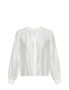 Mschdenny Romina Shirt Tops Blouses Long-sleeved White MSCH Copenhagen