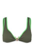 Beach Bound Ring Front Tank Swimwear Bikinis Bikini Tops Triangle Bikinitops Khaki Green Seafolly