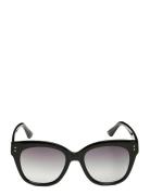 Pcbelina Sunglasses Noos Accessories Sunglasses D-frame- Wayfarer Sunglasses Black Pieces