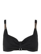 Icon Covering Underwired Bra Swimwear Bikinis Bikini Tops Wired Bikinitops Black Chantelle Beach