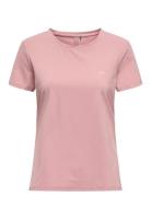 Onpfeel On Ss Reg Tee Sport Women Sport Clothing Sports Tops & T-shirts Sport T-Skjorte Pink Only Play