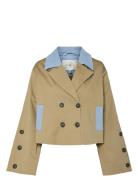 Yastrenchy Ls Short Trenchcoat Outerwear Jackets Light-summer Jacket Brown YAS