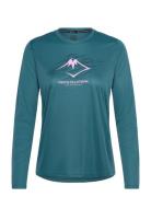 Fujitrail Logo Ls Top Sport Women Sport Clothing Sports Tops & T-shirts Sport Long Sleeve Tops Green Asics