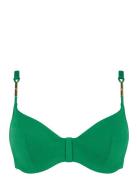 Hera Covering Underwired Bra Swimwear Bikinis Bikini Tops Wired Bikinitops Green Chantelle Beach