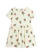 Lingonberries Aop Ss Dress Dresses & Skirts Dresses Casual Dresses Short-sleeved Casual Dresses Beige Mini Rodini