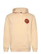 Classic Dot Chest Hood Tops Sweatshirts & Hoodies Hoodies Beige Santa Cruz