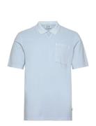 Washed Chest Pocket Relaxed-Fit Polo Tops Polos Short-sleeved Blue Scotch & Soda