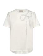 Fqfenjal-Tee Tops T-shirts & Tops Short-sleeved White FREE/QUENT