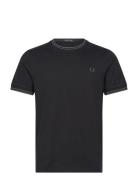 Twin Tipped T-Shirt Designers T-Kortærmet Skjorte Black Fred Perry