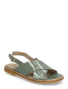 Sandals - Flat - Open Toe - Op Flade Sandaler Green ANGULUS