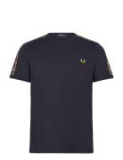 Contrast Tape Ringer Tee Tops T-Kortærmet Skjorte Navy Fred Perry