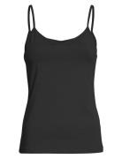 Mschbetrina Strap Top Tops T-shirts & Tops Sleeveless Black MSCH Copenhagen