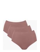 Sloggi Go Daily Cotton Highwaist 3P Trusser, Tanga Briefs Brown Sloggi