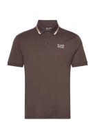 Polo Shirt Tops Polos Short-sleeved Brown EA7