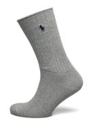 Cotton-Blend Crew Socks Underwear Socks Regular Socks Grey Polo Ralph Lauren