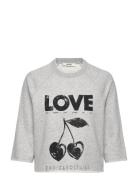 Gea Pmo Concert Cherry Love Tops T-shirts & Tops Short-sleeved Grey Zadig & Voltaire