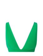 Plunge Bikini Top Swimwear Bikinis Bikini Tops Triangle Bikinitops Green Understatement Underwear