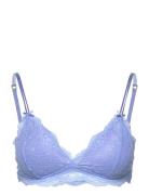 Bra Bralette Valerie Lace Lingerie Bras & Tops Soft Bras Bralette Blue Lindex