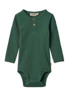 Body L/S Benny Bodies Long-sleeved Green Wheat