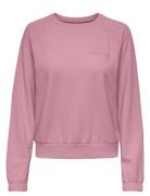 Onpfrei Life Logo On Ls Swt Sport Sweatshirts & Hoodies Sweatshirts Pink Only Play