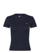 Tjw Slim C-Neck Tee Tops T-shirts & Tops Short-sleeved Navy Tommy Jeans