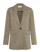 Fqnanni-Ja-Fashion-Struc Blazers Single Breasted Blazers Khaki Green FREE/QUENT