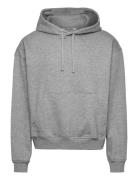 Boxy Heavyweight Hoodie Tops Sweatshirts & Hoodies Hoodies Grey Weekday