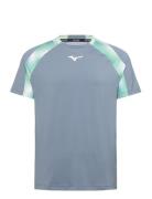 Frontier Shadow Tee Sport Men Sports Clothes Sport Tops Sport T-Skjorte Grey Mizuno