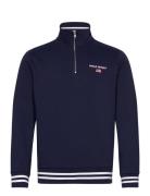 Polo Sport Fleece Quarter-Zip Sweatshirt Tops Sweatshirts & Hoodies Sweatshirts Navy Polo Ralph Lauren