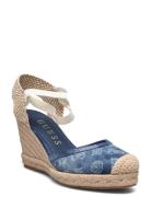Cyrena Espadrillos Med Hæl Sandal Blue GUESS