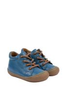 First™ Sport Lace Shoe Shoes Pre-walkers - Beginner Shoes  Blue Pom Pom