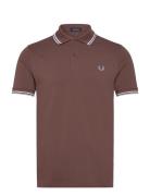 Twin Tipped Fp Shirt Tops Polos Short-sleeved Brown Fred Perry