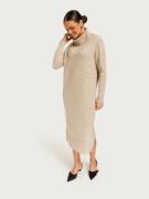 Only - Langærmede kjoler - Pumice Stone W. Melange - Onlbrandie L/S Roll Neck Dress Knt - Kjoler - Long sleeved dresses