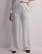 Selected Femme - Hvid - Slfviva-Gulia Hw Long Linen Pant No