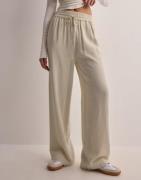 Selected Femme - Beige - Slfviva-Gulia Hw Long Linen Pant No