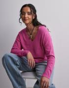 Only - Pink - Onlrica Life L/S V-Neck Pullo Knt N