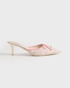 Nelly - Mønstret - Printed Pointy Bow Mule