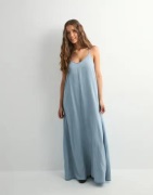 Only - Blå - Onlcharis Life Strap Maxi Dress Cc