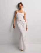 Vero Moda - Hvid - Vmpretty Hw Maxi Skirt Wvn Ga Noos