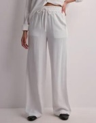 Selected Femme - Hvid - Slfviva-Gulia Hw Long Linen Pant No