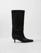 Nelly - Sort - Squaretoe Under Knee Boot
