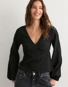 Nelly - Sort - Structure Blouse