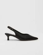 Nelly - Sort - Thin V-Shape Slingback