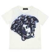 Versace T-shirt - Medusa - Hvid/BlÃ¥
