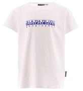 Napapijri T-shirt - Bright White m. BlÃ¥