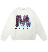 Marni Sweatshirt - Hvid m. Pailletter