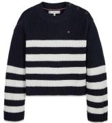 Tommy Hilfiger Bluse - Strik - Nautical Striped Sweater - Desert