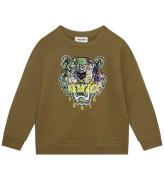 Kenzo Sweatshirt - ArmygrÃ¸n m. Tiger